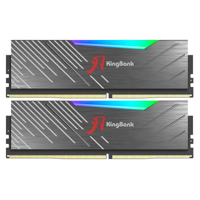 Пам'ять 16Gb x 2 (32Gb Kit) DDR5, 6400 MHz, KingBank Soarblade RGB, Black, 32-39-39-89, 1.4V, з радіатором (K5.01.FLM5FD9401)