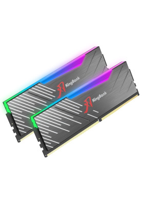 Пам'ять 16Gb x 2 (32Gb Kit) DDR5, 7200 MHz, KingBank Soarblade RGB, Black, 34-45-45-115, 1.4V, з радіатором (K5.01.FLA5HD9401)