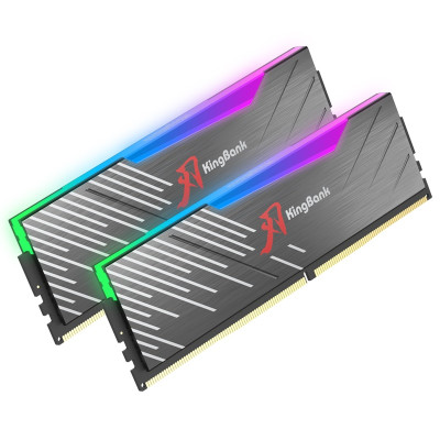 Пам'ять 16Gb x 2 (32Gb Kit) DDR5, 7200 MHz, KingBank Soarblade RGB, Black, 34-45-45-115, 1.4V, з радіатором (K5.01.FLA5HD9401)