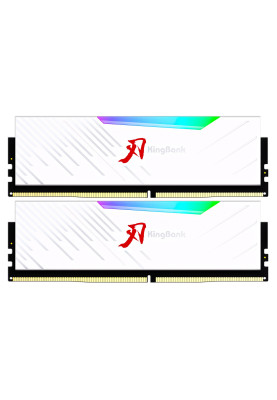 Пам'ять 16Gb x 2 (32Gb Kit) DDR5, 7200 MHz, KingBank Soarblade RGB, White, 34-45-45-115, 1.4V, з радіатором (K5.01.FLA5HD9301)