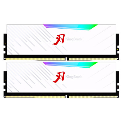 Пам'ять 16Gb x 2 (32Gb Kit) DDR5, 7200 MHz, KingBank Soarblade RGB, White, 34-45-45-115, 1.4V, з радіатором (K5.01.FLA5HD9301)