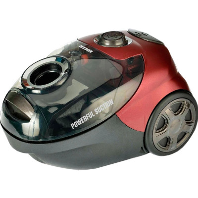 Пилосос Edler ED-1808RB, Black/Red, 1400W, мішковий, об'єм пілезбірника 2л, багаторазовий мішок, насадки універсальна щітка підлога/килим, щілинна, 2 металеві трубки, шнур 3.2 м