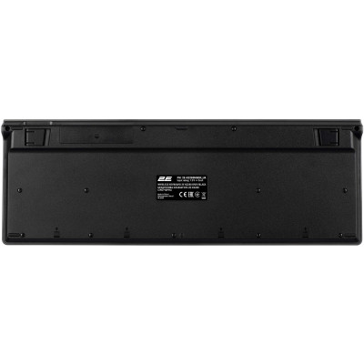 Клавіатура бездротова 2E KS280, Black, Bluetooth/2.4GHz USB, 10 окремих мультимедійних клавіш, 1xAA, EN/UA (2E-KS280WBGR_UA)