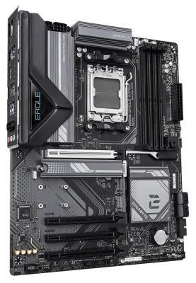 Материнська плата AM5 Gigabyte B850 EAGLE WIFI6E, B850, 4xDDR5, Int.Video (CPU), 4xSATA3, 3xM.2, 1xPCI-E 5.0 x16, 3xPCI-E 3.0 x16, Realtek 7.1, Realtek GbE, WiFi 6E, Bluetooth 5.3, 8xUSB 3.2 / 8xUSB 2.0, HDMI/DP, ATX