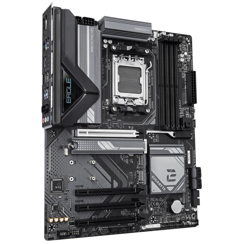 Материнська плата AM5 Gigabyte B850 EAGLE WIFI6E, B850, 4xDDR5, Int.Video (CPU), 4xSATA3, 3xM.2, 1xPCI-E 5.0 x16, 3xPCI-E 3.0 x16, Realtek 7.1, Realtek GbE, WiFi 6E, Bluetooth 5.3, 8xUSB 3.2 / 8xUSB 2.0, HDMI/DP, ATX