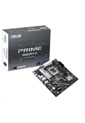 Материнська плата LGA1851, Asus PRIME B860M-K, B860, 2xDDR5, 1xPCI-E 4.0 x16, 2xPCI-E 4.0 x1, 4xSATA3, 2xM.2, Realtek 7.1, Realtek 2.5Gb, HDMI/DP, MicroATX