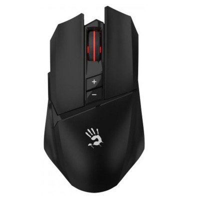 Миша бездротова Bloody R36 Ultra, Black, USB 2.4GHz, оптична (сенсор PixArt PAW3313), 100 - 12 000 cpi, 150 IPS, 7 програмованих кнопок, вбудована пам'ять, акумулятор