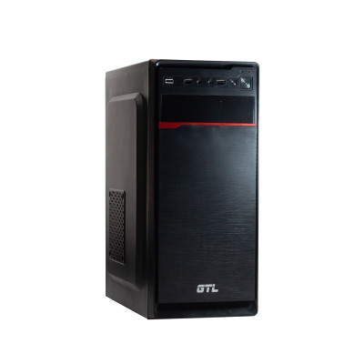 Корпус GTL T1668+ Black, 500W, Mini Tower, Micro ATX / Mini ITX, 2xUSB 2.0, 370x176x410 мм, 0.4 мм, 3.6 кг