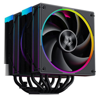 Кулер для процесора ID-Cooling FROZN A620 ARGB Black, 2x120 мм, 6 теплових трубок, алюміній/мідь, Intel: 1700, 1200, 115x, AMD: AM4/AM5, 500±200 ~ 2000±10% об/мин, 27.2dB(A) Max, 157х120х142 мм, 4-pin PWM ARGB, до 270 Вт