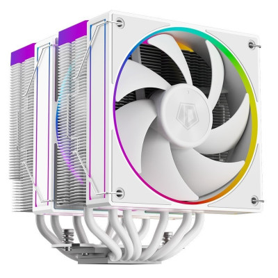 Кулер для процесора ID-Cooling FROZN A620 ARGB White, 2x120 мм, 6 теплових трубок, алюміній/мідь, Intel: 1700, 1200, 115x, AMD: AM4/AM5, 500±200 ~ 2000±10% об/мин, 27.2dB(A) Max, 157х120х142 мм, 4-pin PWM ARGB, до 270 Вт