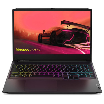 Ноутбук Lenovo ideapad Gaming 3 15ACH6, Shadow Black, 15.6" (1920x1080, IPS, 144 Гц), Ryzen 5 5500H (4x3.3-4.2 GHz), 16Gb DDR4 (2/2), 512Gb SSD NVMe, GeForce RTX 2050 (4Gb), WiFi 6, Bluetooth 5.1, Web, 1xType-C / 2xUSB 3.2, HDMI, 45 Wh, без ОС (82K20
