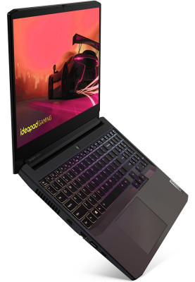 Ноутбук Lenovo ideapad Gaming 3 15ACH6, Shadow Black, 15.6" (1920x1080, IPS, 144 Гц), Ryzen 5 5500H (4x3.3-4.2 GHz), 16Gb DDR4 (2/2), 512Gb SSD NVMe, GeForce RTX 2050 (4Gb), WiFi 6, Bluetooth 5.1, Web, 1xType-C / 2xUSB 3.2, HDMI, 45 Wh, без ОС (82K20