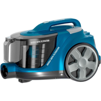 Пилосос Edler ED-2201BLB, Blue/Black, 900W, контейнер, об'єм пилозбірника 3л, циклонна система, турбощітка, універсальна щітка підлога/килим, щілинна, HEPA-фільтр