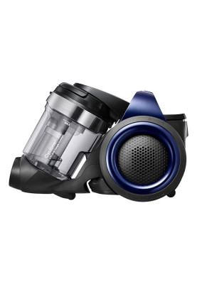 Пилосос Samsung VC05K71F0HB/UK Blue/Black, 550W, тип збирання суха, без мішка, Cyclone Force with Anti-tangle Turbine, пилозбірник 0.9л, керування на ручці,  міні-турбощітка, щітка 2в1,