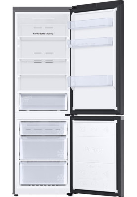 Холодильник Samsung RB34C670EB1/UA, Black, двокамерний, нижня мор. камера, No Frost, зовн. дисплей, загальний об'єм 355L, корисний об'єм 228L/112L, WiFi, A+, 185.3x59.5x65.8см