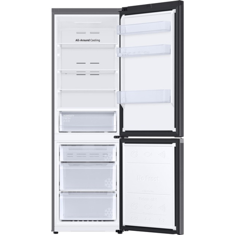Холодильник Samsung RB34C670EB1/UA, Black, двокамерний, нижня мор. камера, No Frost, зовн. дисплей, загальний об'єм 355L, корисний об'єм 228L/112L, WiFi, A+, 185.3x59.5x65.8см