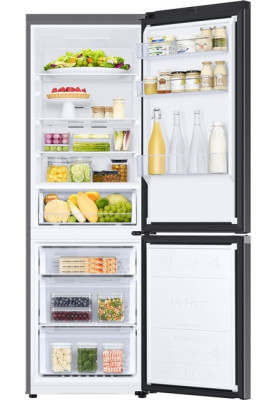 Холодильник Samsung RB34C670EB1/UA, Black, двокамерний, нижня мор. камера, No Frost, зовн. дисплей, загальний об'єм 355L, корисний об'єм 228L/112L, WiFi, A+, 185.3x59.5x65.8см