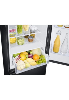 Холодильник Samsung RB34C670EB1/UA, Black, двокамерний, нижня мор. камера, No Frost, зовн. дисплей, загальний об'єм 355L, корисний об'єм 228L/112L, WiFi, A+, 185.3x59.5x65.8см