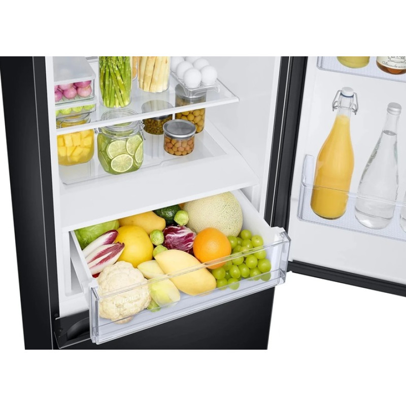 Холодильник Samsung RB34C670EB1/UA, Black, двокамерний, нижня мор. камера, No Frost, зовн. дисплей, загальний об'єм 355L, корисний об'єм 228L/112L, WiFi, A+, 185.3x59.5x65.8см