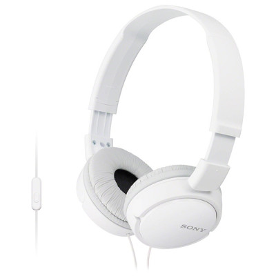 Навушники Sony MDR-ZX110AP, White, Mini jack, мікрофон на дроті, 98 дБ, кабель 1.2 м