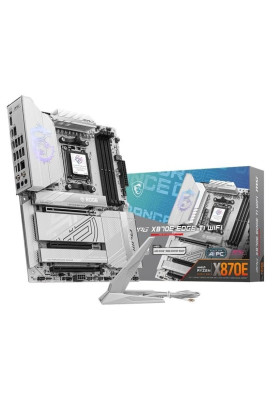 Материнська плата AM5 MSI MPG X870E EDGE TI WIFI, X870E, 4xDDR5, Int.Video (CPU), 4xSATA3, 4xM.2, 1xPCI-E 5.0 x16, 1xPCI-E 4.0 x16, 1xPCI-E 3.0 x16, ALC4080, 8126VB, WiFi 7, Bluetooth 5.4, 13xUSB 3.2 / 8xUSB 2.0, HDMI/2xType-C, ATX