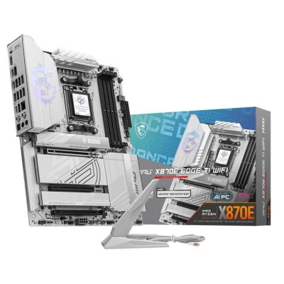Материнська плата AM5 MSI MPG X870E EDGE TI WIFI, X870E, 4xDDR5, Int.Video (CPU), 4xSATA3, 4xM.2, 1xPCI-E 5.0 x16, 1xPCI-E 4.0 x16, 1xPCI-E 3.0 x16, ALC4080, 8126VB, WiFi 7, Bluetooth 5.4, 13xUSB 3.2 / 8xUSB 2.0, HDMI/2xType-C, ATX