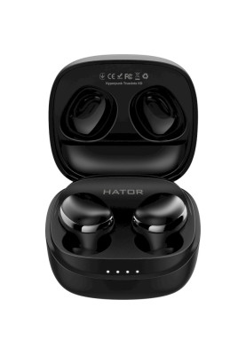 Навушники Hator Hyperpunk Truedots HD, Black, Bluetooth 5.3, вбудований мікрофон, радіус дії до 10 м, час роботи до 4 год