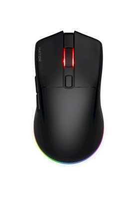 Миша бездротова Hator Pulsar 3, Black, Bluetooth / 2.4 GHz / USB, кабель 1.8 м, оптична (сенсор PixArt PMW 3311), 12000 dpi, RGB підсвічування, перемикачі HATOR Optical 100M, акумулятор 600 mAh (HTM630)