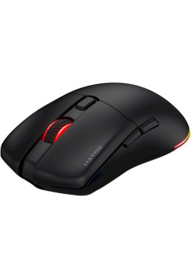 Миша бездротова Hator Pulsar 3, Black, Bluetooth / 2.4 GHz / USB, кабель 1.8 м, оптична (сенсор PixArt PMW 3311), 12000 dpi, RGB підсвічування, перемикачі HATOR Optical 100M, акумулятор 600 mAh (HTM630)