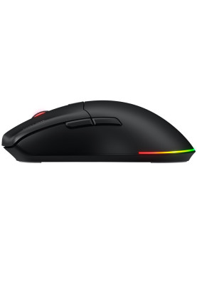 Миша бездротова Hator Pulsar 3, Black, Bluetooth / 2.4 GHz / USB, кабель 1.8 м, оптична (сенсор PixArt PMW 3311), 12000 dpi, RGB підсвічування, перемикачі HATOR Optical 100M, акумулятор 600 mAh (HTM630)
