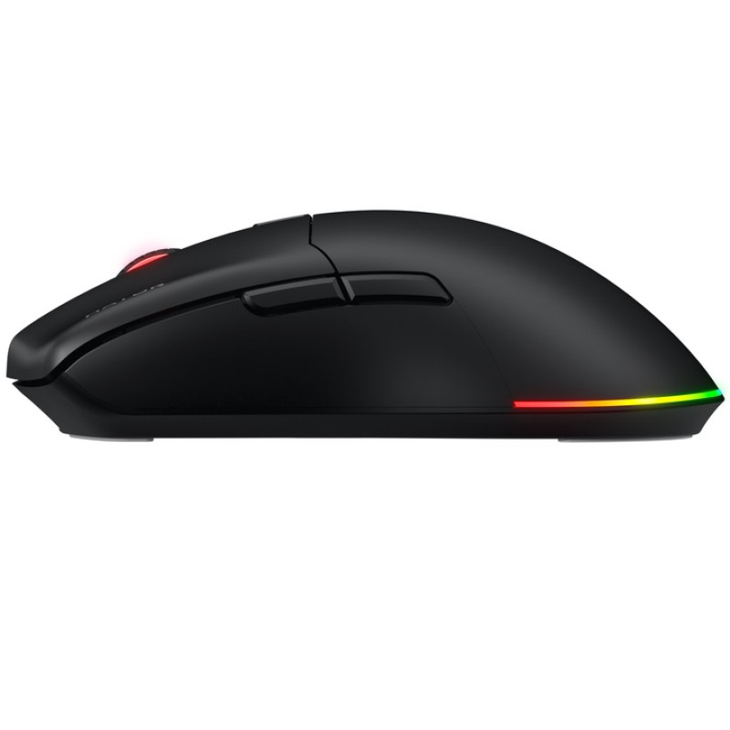 Миша бездротова Hator Pulsar 3, Black, Bluetooth / 2.4 GHz / USB, кабель 1.8 м, оптична (сенсор PixArt PMW 3311), 12000 dpi, RGB підсвічування, перемикачі HATOR Optical 100M, акумулятор 600 mAh (HTM630)
