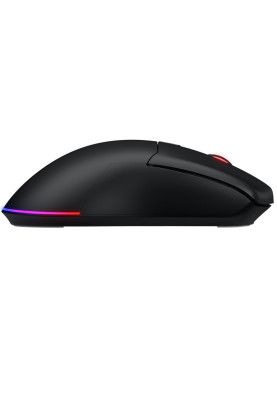 Миша бездротова Hator Pulsar 3, Black, Bluetooth / 2.4 GHz / USB, кабель 1.8 м, оптична (сенсор PixArt PMW 3311), 12000 dpi, RGB підсвічування, перемикачі HATOR Optical 100M, акумулятор 600 mAh (HTM630)