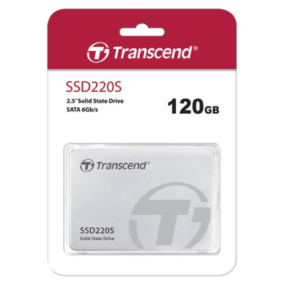 Твердотільний накопичувач SSD 120Gb, Transcend SSD220S, SATA3, 2.5", 3D TLC, 550/450 МБ/с (TS120GSSD220S)