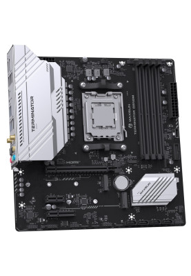 Материнська плата AM5 Maxsun Terminator B850M WIFI, B850, 4xDDR5, Int.Video (CPU), 4xSATA3, 2xM.2, 1xPCI-E 4.0 x16, 1xPCI-E 3.0 x4, 1xPCI-E 3.0 x1, ALC897, RTL8125BG, RTL8852BE, BT5.2, 4xUSB3.2/4xUSB2.0/1xUSB-C, DP/HDMI, Micro ATX