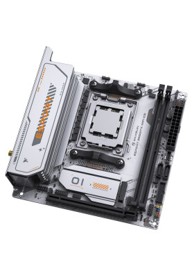 Материнська плата AM5 Maxsun eSport B650ITX WIFI ICE, B650, 2xDDR5, Int.Video (CPU), 2xSATA3, 2xM.2, 1xPCI-E 5.0 x16, ALC897, RTL8125B, RTL8852BE WiFi 6+Bluetooth 5.2, RGB sync, 2xUSB3.2/4xUSB2.0, DP/HDMI, mini ITX
