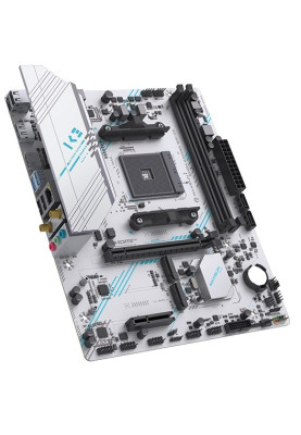 Мат.плата AM4 (B550) Maxsun B550M GAMING WIFI ICE, B550, 2xDDR4, Int.Video(CPU), 2xSATA3, 2xM.2, PCI-E 16x 4.0, PCI-E 4x 3.0, ALC897, RTL8111H, WIFI5ac+BT4.2, 2xUSB3.2/4xUSB2.0, VGA/HDMI, ARGB sync, Micro ATX (MS-B550M GAMING WIFI ICE)