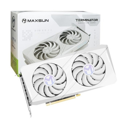 Відеокарта GeForce RTX 4060, Maxsun, Terminator W, 8Gb GDDR6, 128-bit, HDMI/3xDP, 2460/17000 MHz, 8-pin (MS-GeForce-RTX4060 TRW 8G)