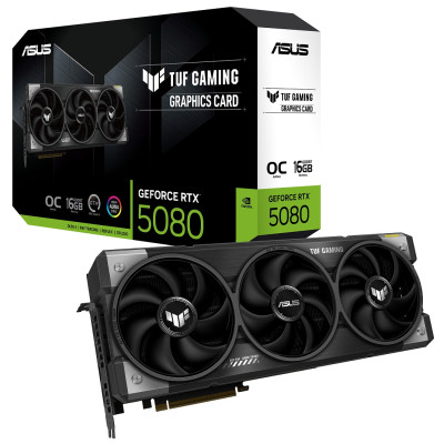 Відеокарта GeForce RTX 5080, Asus, TUF GAMING OC, 16Gb GDDR7, 256-bit, 2xHDMI/3xDP, 2730/30000 MHz, 16-pin (TUF-RTX5080-O16G-GAMING)