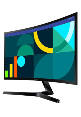 Монітор вигнутий 24" Samsung Essential S3, Black, WLED, VA, 1920x1080 (16:9), 4 мс, 100 Гц, 250 кд/м², 3000:1, 1800R, 178°/178°, VGA/HDMI, VESA 75x75 мм (LS24D366GAIXCI)
