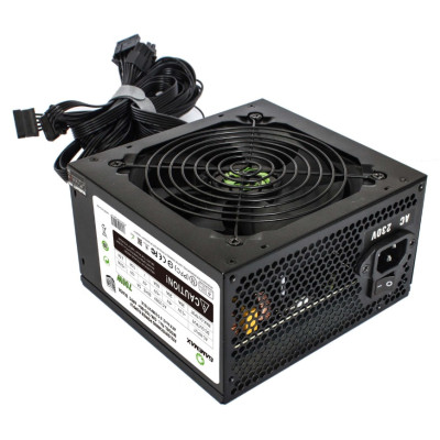 Блок живлення 700 Вт, GameMax GM-700, Black, 80+ Basic, Active PFC, 12 см, 2xMolex / 3xSATA / 1x6+2-pin / 1x4+4-pin / 1x20+4-pin, захист OVP/UVP/OLP/OPP/SCP