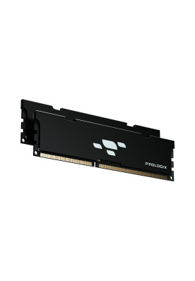 Пам'ять 16Gb x 2 (32Gb Kit) DDR5, 6000 MHz, Prologix, Black, 36-42-42, 1.35V, з радіатором (PRO32GB6000B5K)