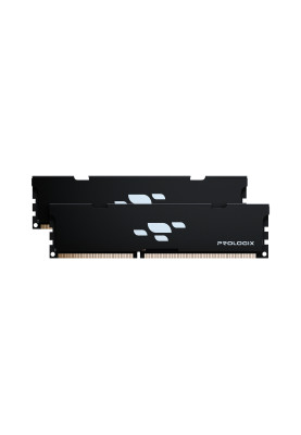 Пам'ять 16Gb x 2 (32Gb Kit) DDR5, 5200 MHz, Prologix, Black, 42-42-42, 1.1V, з радіатором (PRO32GB5200B5K)