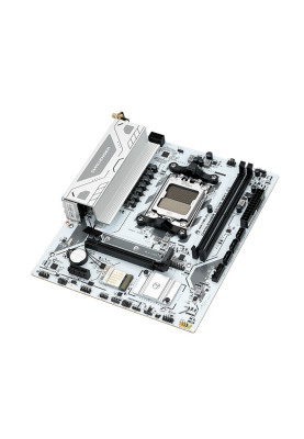 Материнська плата AM5 Maxsun Terminator B650M WIFI ICE, B650, 4xDDR5, Int.Video (CPU), 4xSATA3, 2xM.2, 1xPCI-E 4.0 x16, 1xPCI-E 3.0 x4, 1xPCI-E 3.0 x1, ALC897, RTL8125BG, RTL8852BE, BT5.2, RGB sync, 4xUSB3.2/4xUSB2.0/1xUSB-C, DP/HDMI, Micro ATX