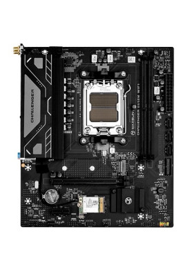Материнська плата AM5 Maxsun Challenger B650M WIFI V2, B650, 2xDDR5, Int.Video (CPU), 3xSATA3, 1xM.2, 1xPCI-E 4.0 x16, 1xPCI-E 3.0 x1, ALC897, RTL8111H, RTL8821CE, BT4.2, 4xUSB3.2/2xUSB2.0, DP/HDMI, Micro ATX