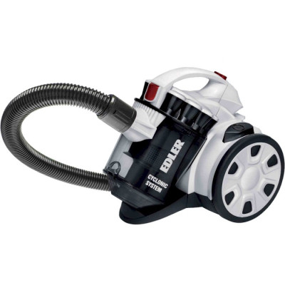 Пилосос Edler ED-1409WB, Black/White, 1400W, контейнер, об'єм пилозбірника 1.5л, циклонна система, універсальна щітка підлога/килим, щілинна, HEPA-фільтр