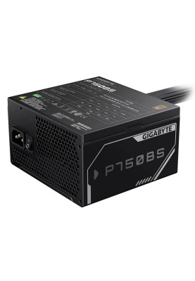 Блок живлення 750 Вт, Gigabyte P750BS, Black, 80+ Bronze, 120 мм FDB, 1xMolex / 7xSATA / 4x6+2-pin / 2x4+4-pin / 1x20+4-pin, захист OVP/OPP/SCP/UVP/OCP/OTP (GP-P750BS)