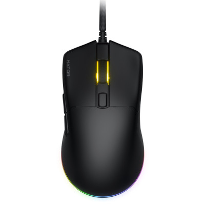 Миша Hator Pulsar 3, Black, USB, оптична (сенсор PixArt PMW 3311), до 12000 dpi, 35G, RGB підсвічування, перемикачі Hator Optical 100M / Kailh 3M, 1.8 м (HTM610)