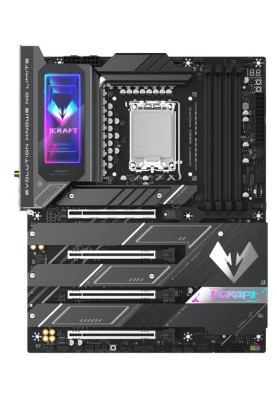 Материнська плата LGA1851, Maxsun iCraft Z890 PACIFIC, Z890, 4xDDR5, Int.Video(CPU), 4xSATA3, 1xPCI-E 16x 5.0, 1x PCI-E 8x 5.0, 2xPCI-E 4x 4.0, 4xM.2, RTL8126, 9xUSB3.2, 2*Type-C, DP/HDMI, WIFI7+BT5.4, 16 Phase, Debug, ARGB, ATX