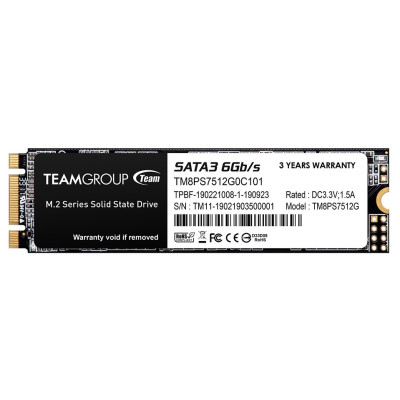 Твердотільний накопичувач SSD 512Gb, Team MS30, SATA3, M.2 2280, TLC, 530/430 МБ/с (TM8PS7512G0C101)