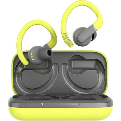 Навушники бездротові Canyon TWS-11 "OnRun 11 Sport", Green, Bluetooth 5.4, мікрофон, динаміки 6 мм, зарядний бокс (CNS-TWS11GR)